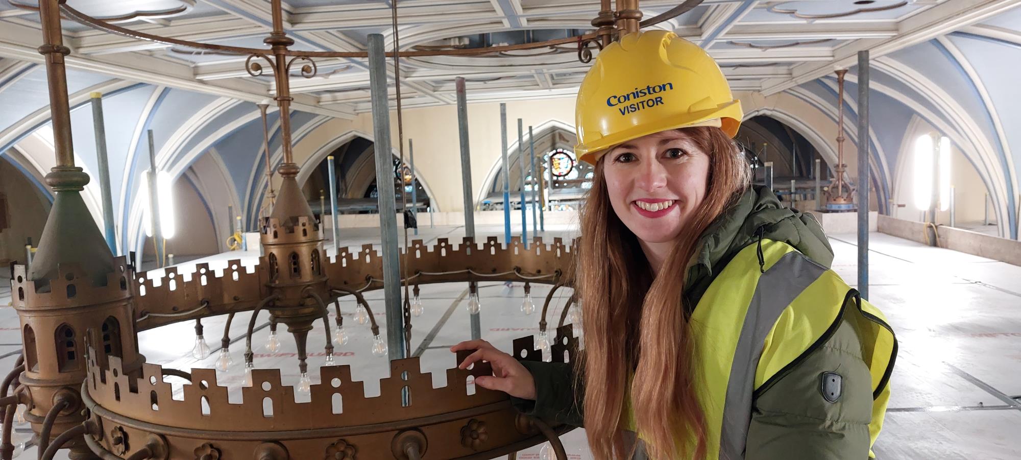 Katy Tuck of Maison Dieu Team wearing PPE