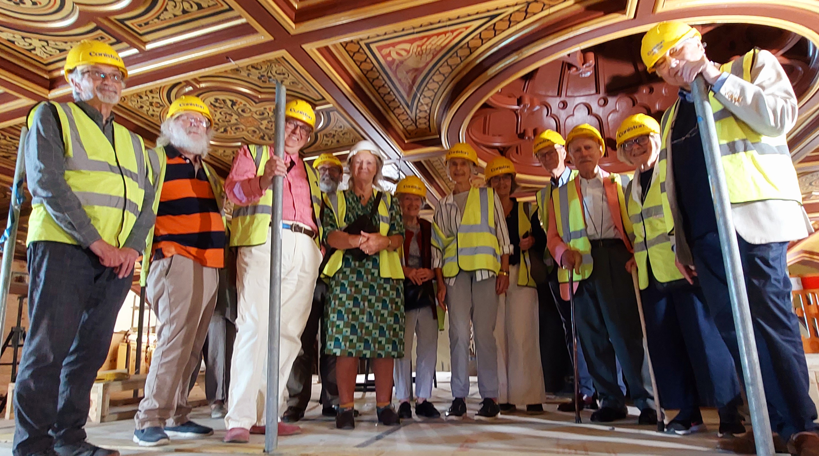 Pugin Society members at the top of Connaught hall Pugin Society members at the top of Connaught hall