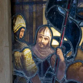Knight in stained glass