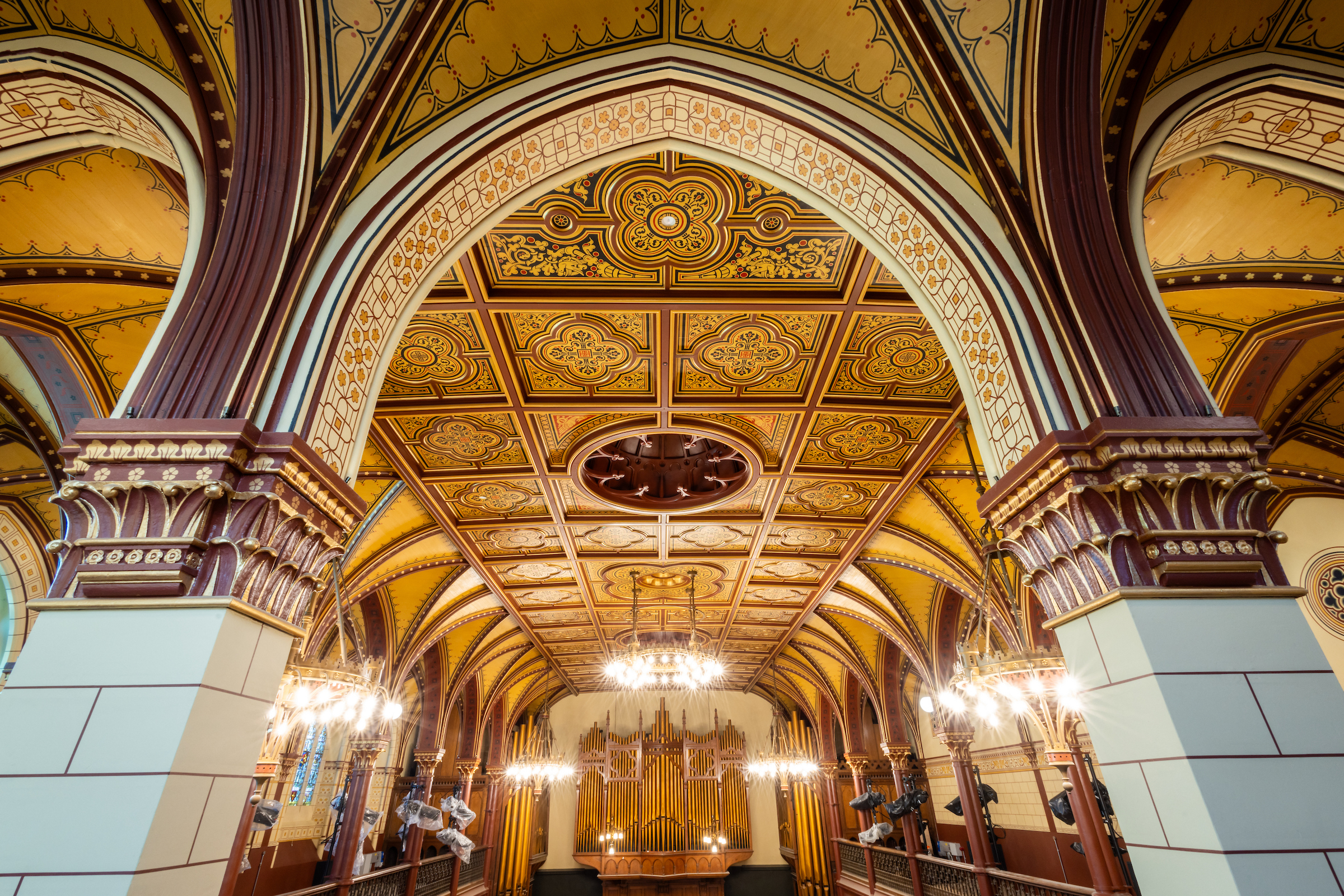 Connaught Hall gilded ceiling