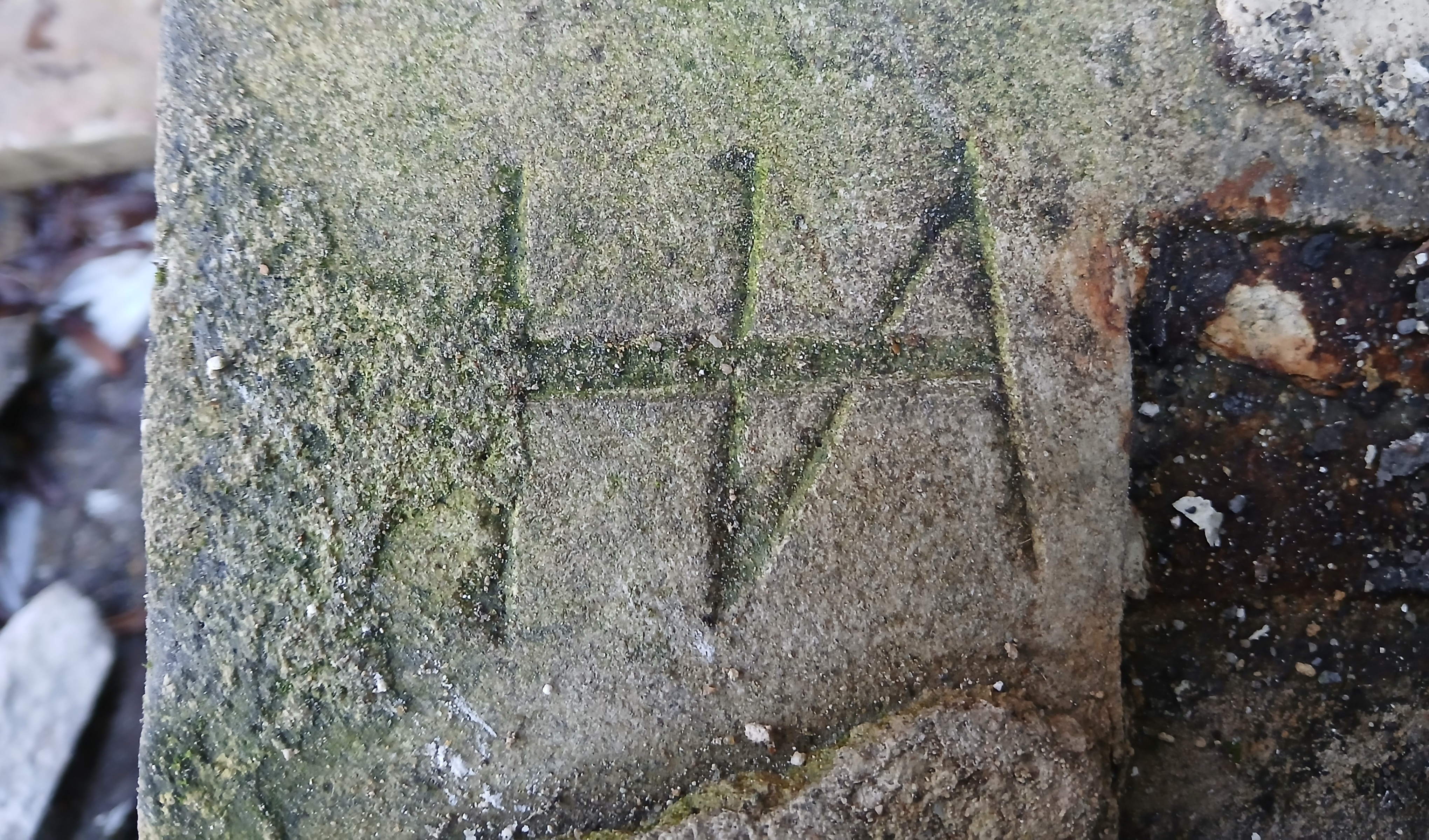 HA Victorian mason's mark from window surround removed to create accessible entrance