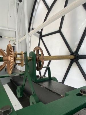 Newly cleaned and strengthen dials of the Maison Dieu Clocks