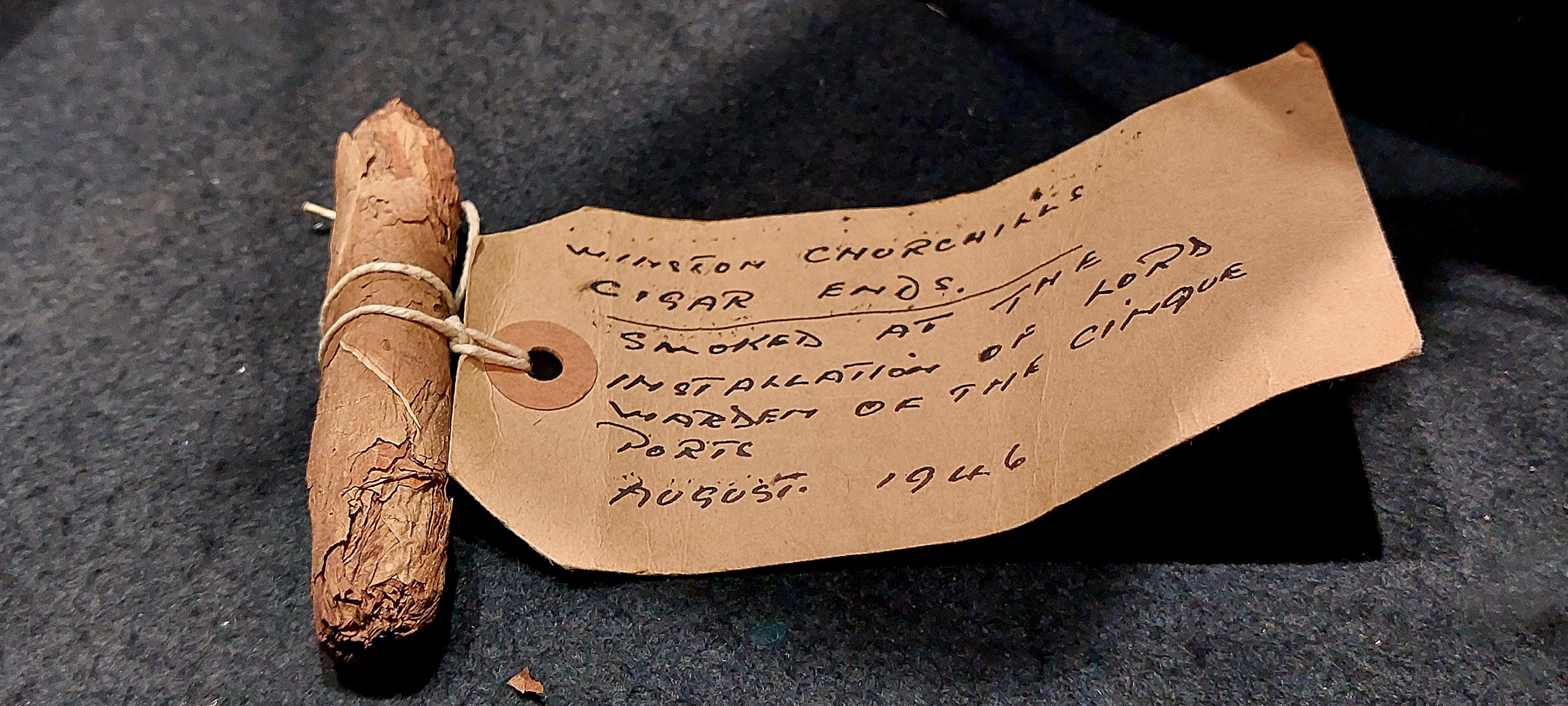 Winston Churchill’s cigar end. Winston Churchill’s cigar end.